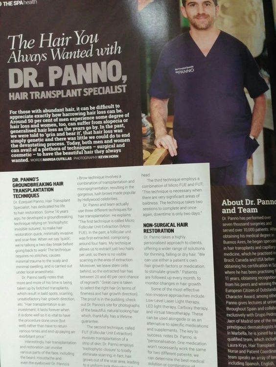 Dr Panno doing an interview in a magazine